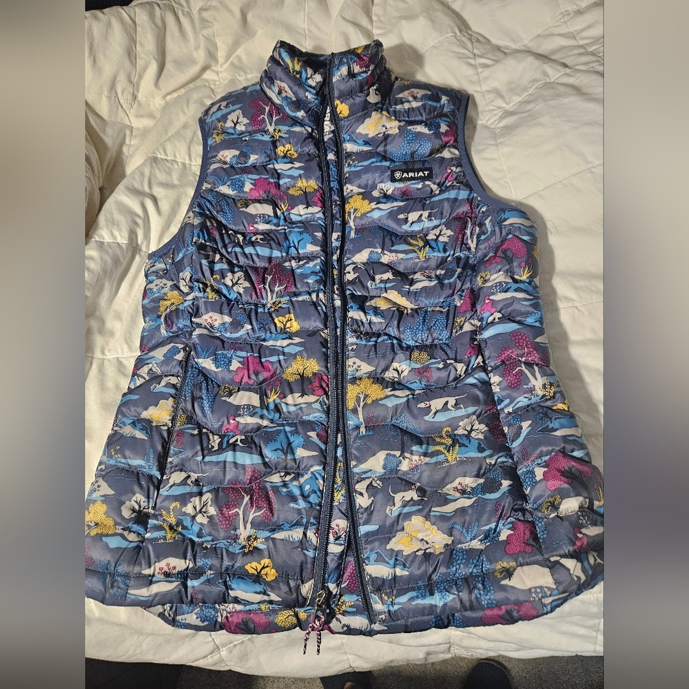 Ariat Light Riding Vest with Bright Hunt Pattern